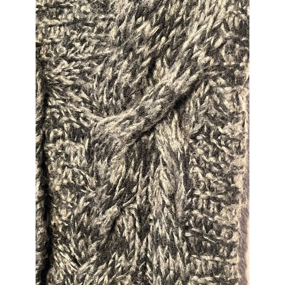 Calypso St. Barth Women Hand-3D Chunky Cable Knit Wool Blend Vest Pckts S/M Hood - Picture 11 of 16